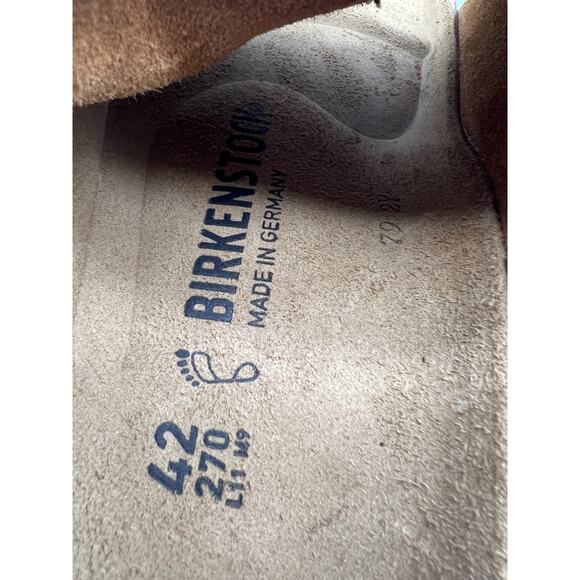 Birkenstock Kyoto Mink Nubuck Suede Leather Slides Men's Size 9 - Picture 3 of 16